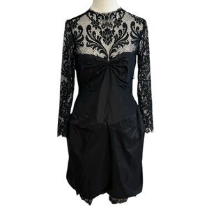 VINTAGE BILL BLASS Black Cocktail Dress Lace Size 12 Saks Fifth Avenue 80’s 70’s